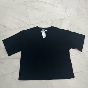 Primark Women's Black oversized Short Sleeve Tee